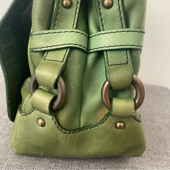 MARC JACOBS Vintage Y2K Green Turnlock Flap Satchel - Picture 5 of 14